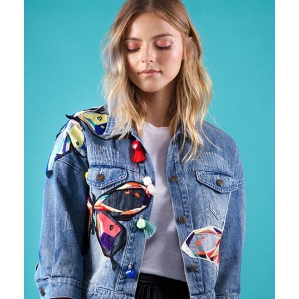 Patala Embroidered Denim Jacket